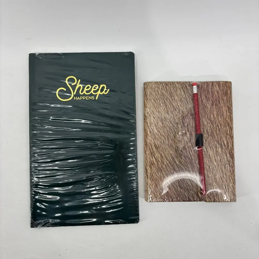Bella Bug Sheep Happens Brushed Cotton Notebook Journal Letterette Lot of 2
